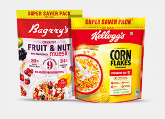 Kellogg's Combo, Kellogg's Corn Flakes Real Almond and Honey...